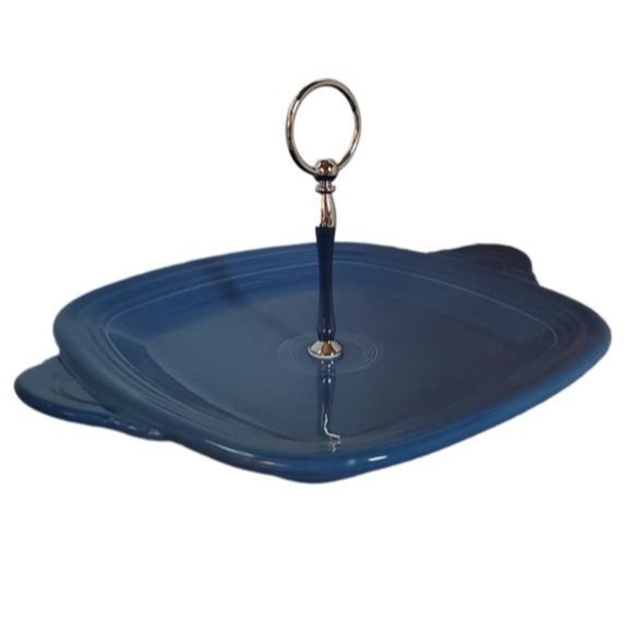 Fiestaware Fiesta Single Tier SERVING Server Plate Dish Plater Lapis CERAMIC - Picture 2 of 15